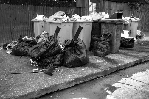Construction site with builders waste