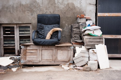 Professional waste removal team assisting local businesses